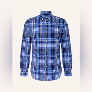 Men Ralph Lauren Button Up Plaid Oxford Heavy quality XXL custom fit 100% cotton